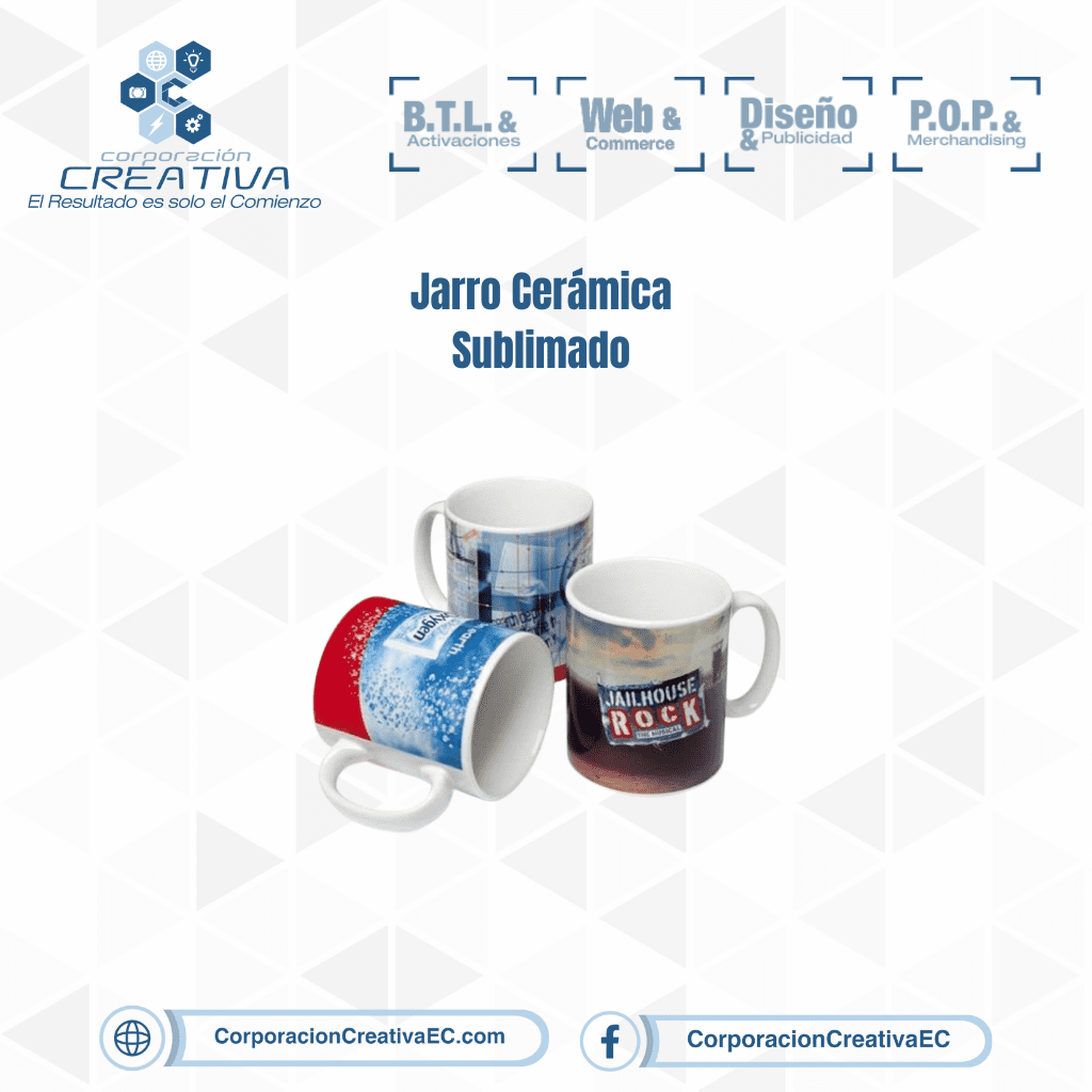 Jarro de Cerámica sublimado