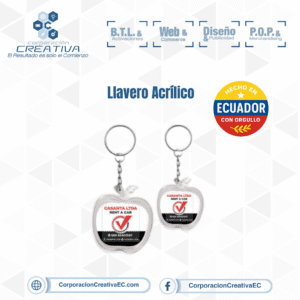 Llavero acrílico corporacion creativa