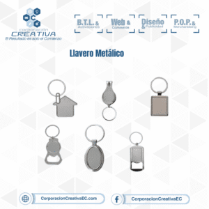 llavero metálico corporacion creativa