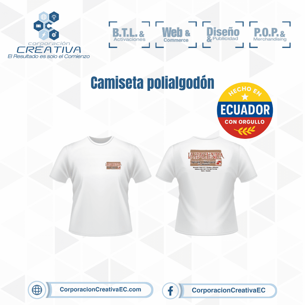 Camiseta polialgodón corporacion creativa