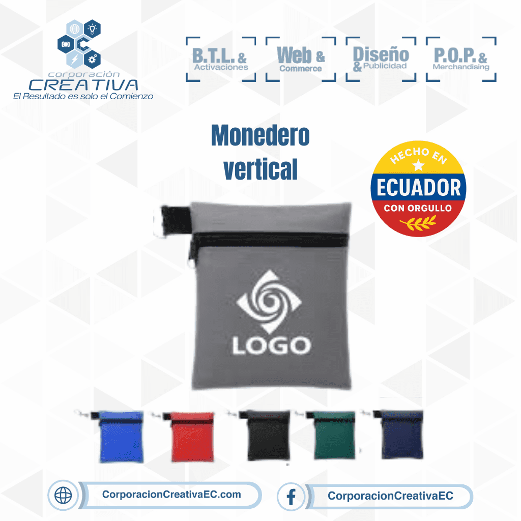 Monedero promocional cororacion creativa
