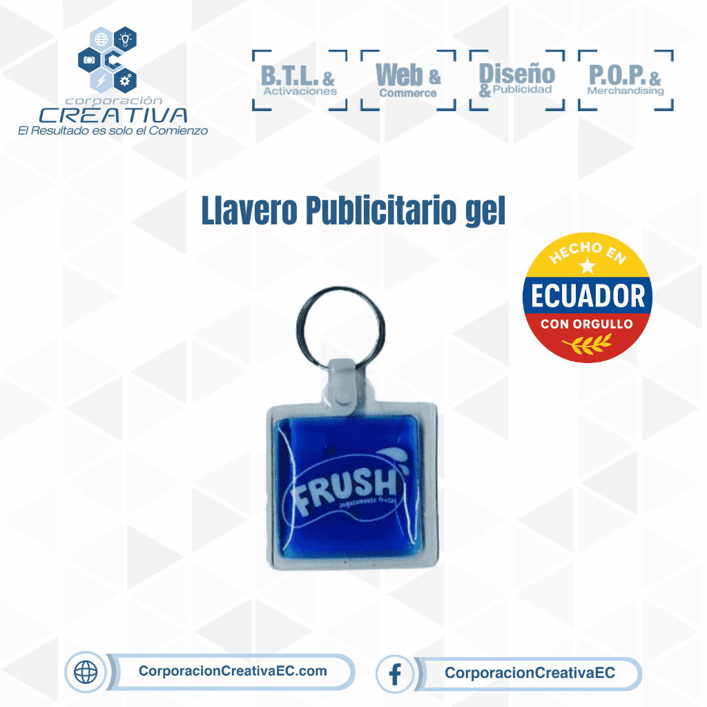 Llavero con Gel corporacion creativa