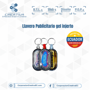 llavero gel injerto, corporacion creativa