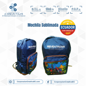 Mochila sublimada corporacion creativa
