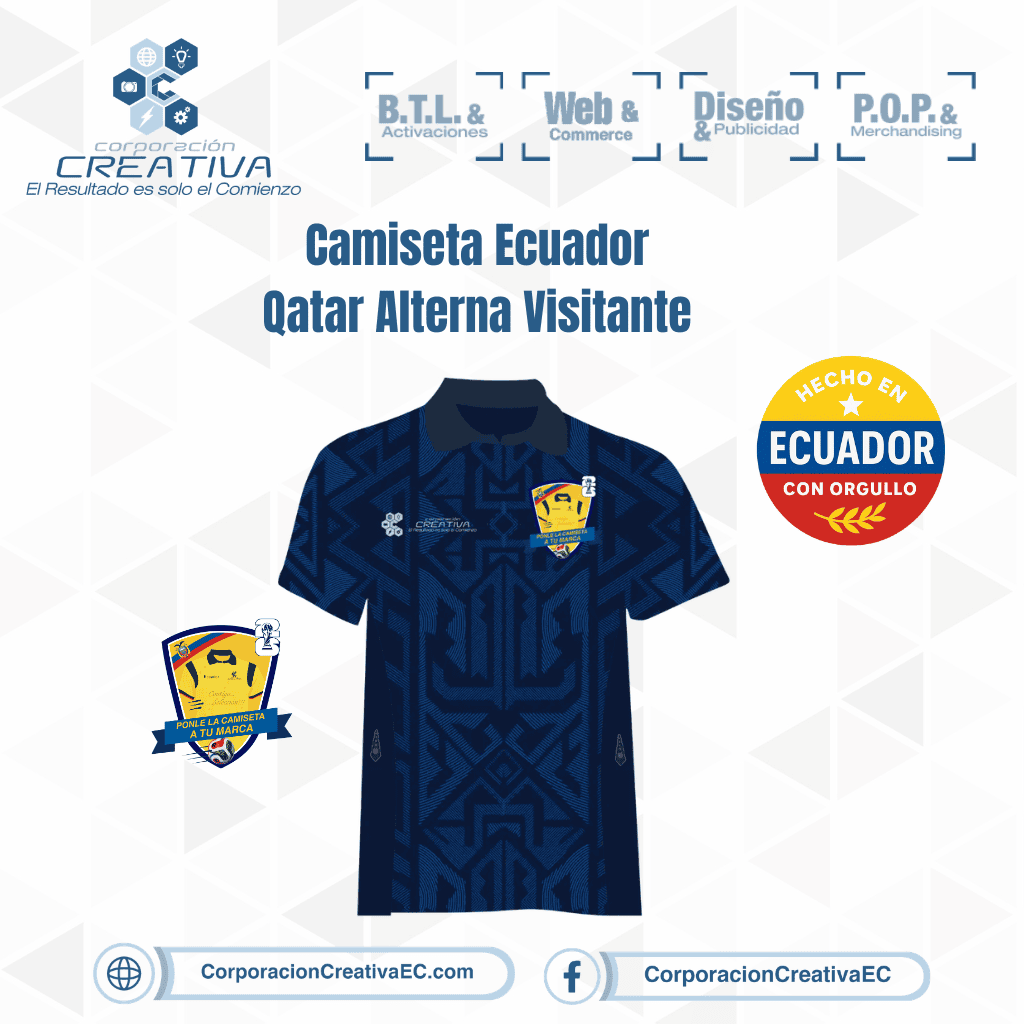 Camiseta Ecuador Qatar Alterna (Visitante) Corporacion Creativa