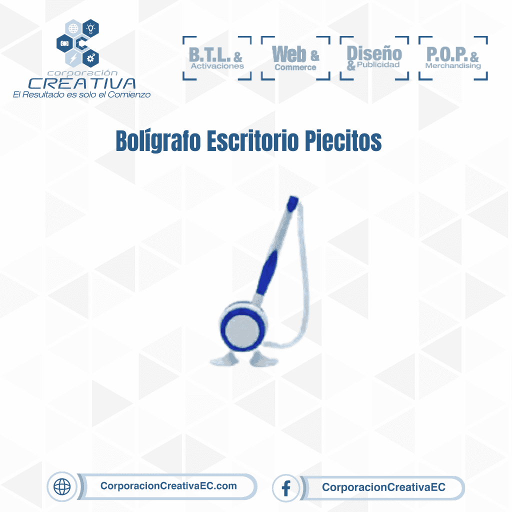 Bolígrafo con base azul- corporación creativa