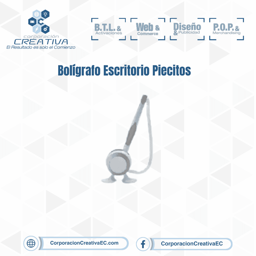 Bolígrafo con base gris- corporación creativa