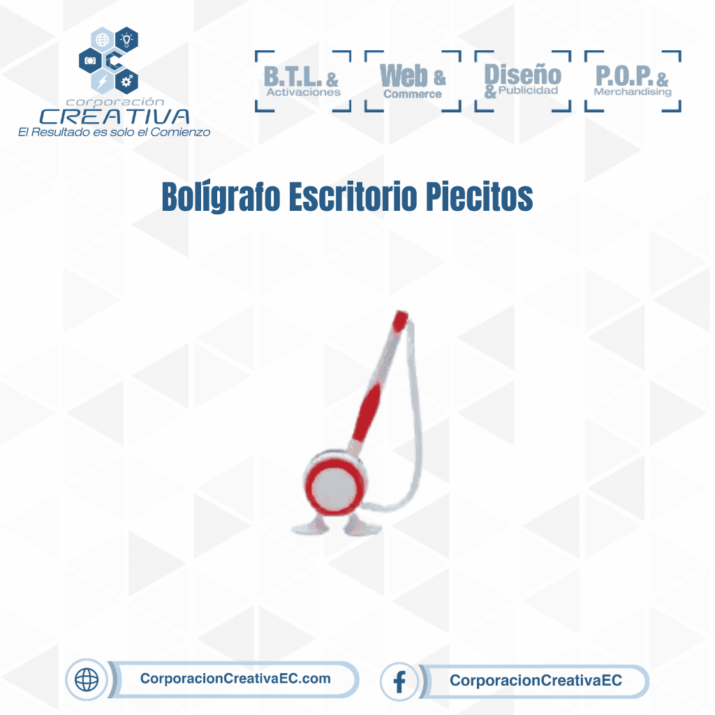 Bolígrafo con base rojo- corporación creativa