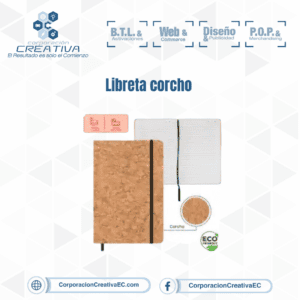 libreta corcho - corporación creativa