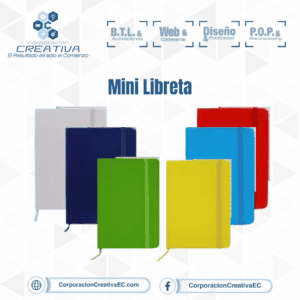 Mini libreta publicitaria Corporación creativa