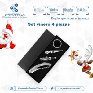 Set vinero 4 piezas publicitario